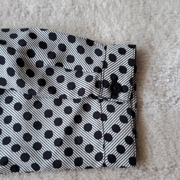 Ann Taylor Black & White Dot Stripe Top - Picture 5 of 5